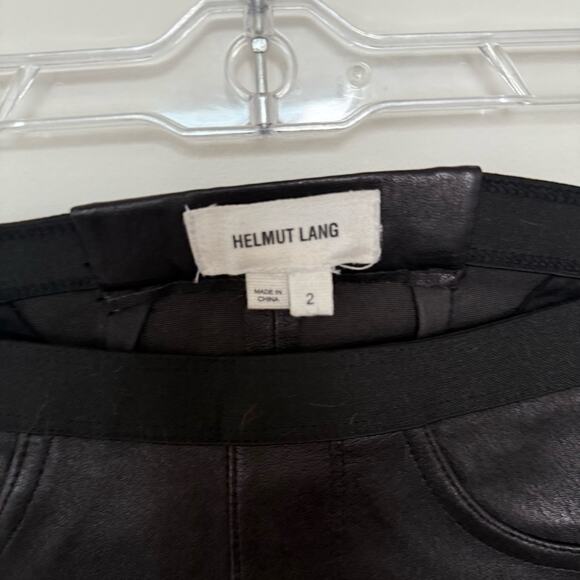 HELMUT LANG Leather Legging in Black Size 2 - Picture 3 of 5